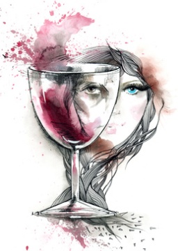 painting of alcohol abuse women